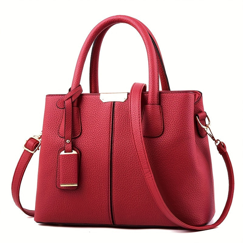 Women's Leather Tote Handbag with Crossbody Strap - Stylish and Versatile Purses for Everyday Use 4