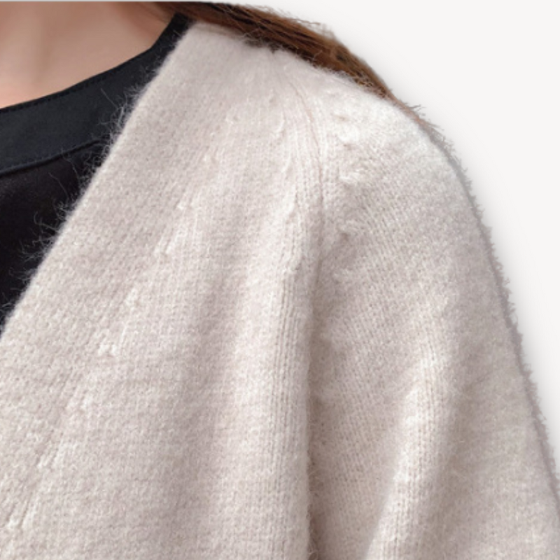 Women's Long Cardigan Sweater - Open Front Design for Elegant Layering