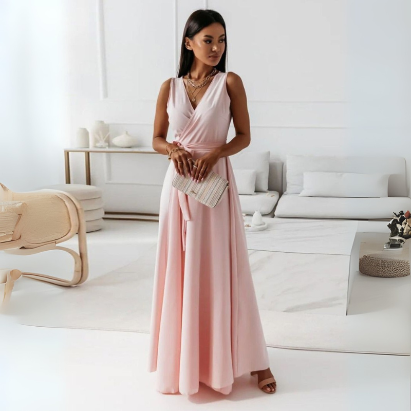 Women's Long Wrap Dress - Elegant Style for Casual and Formal Occasions 0