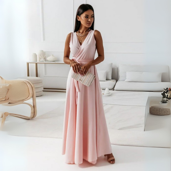 Women's Long Wrap Dress - Elegant Style for Casual and Formal Occasions 0
