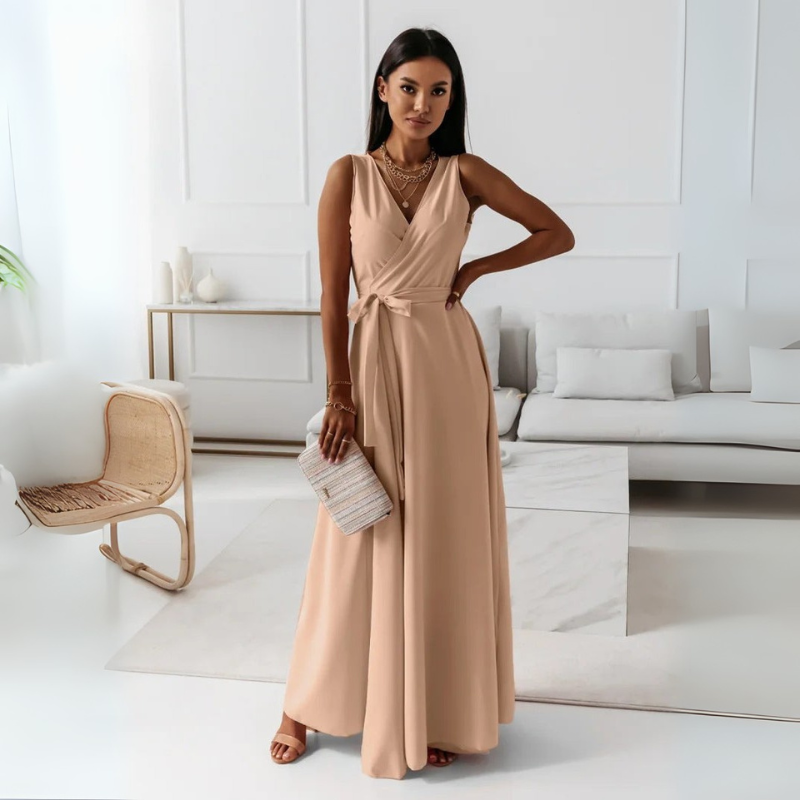Women's Long Wrap Dress - Elegant Style for Casual and Formal Occasions 1