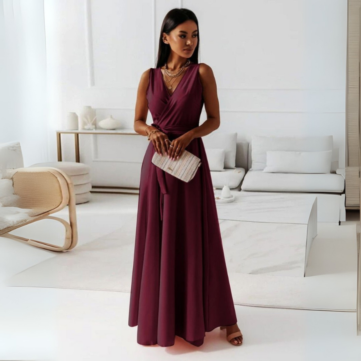 Women's Long Wrap Dress - Elegant Style for Casual and Formal Occasions 3