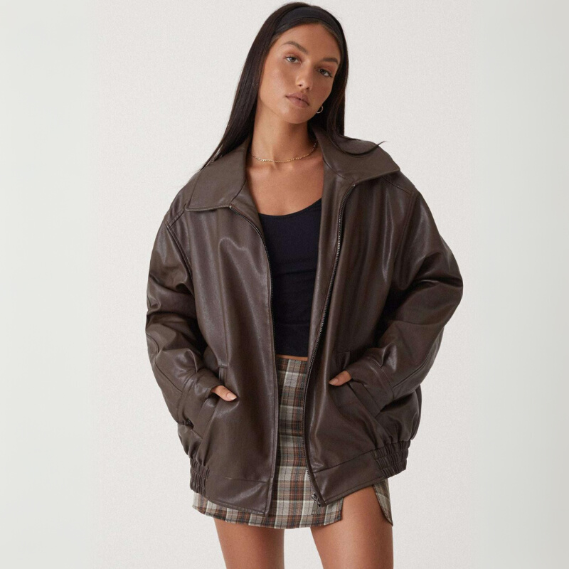 Women's Oversized Jacket - Transitional Coat for Versatile Outfits 1