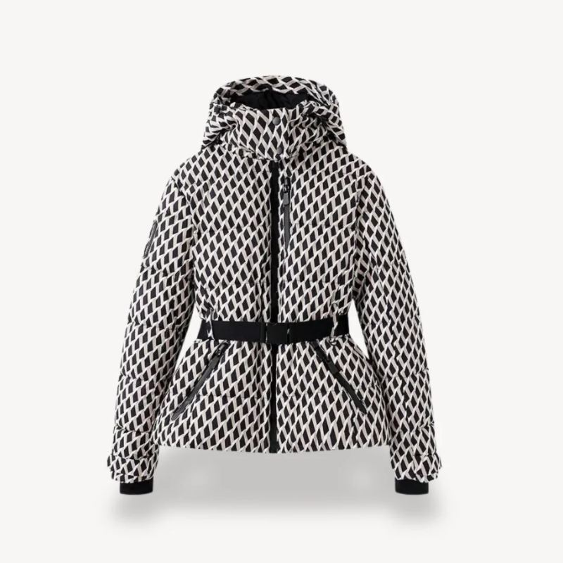 Women's Puffer Jacket - Belted, Water-Resistant Insulated Winter Coat