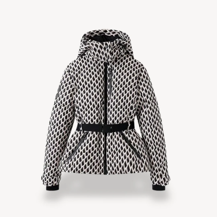 Women's Puffer Jacket - Belted, Water-Resistant Insulated Winter Coat