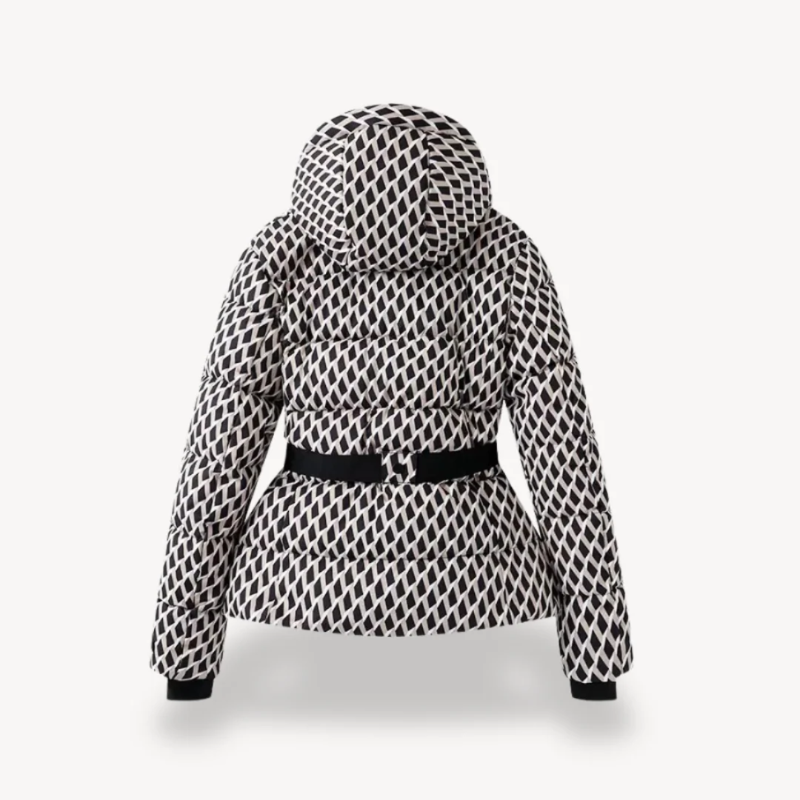 Women's Puffer Jacket - Belted, Water-Resistant Insulated Winter Coat