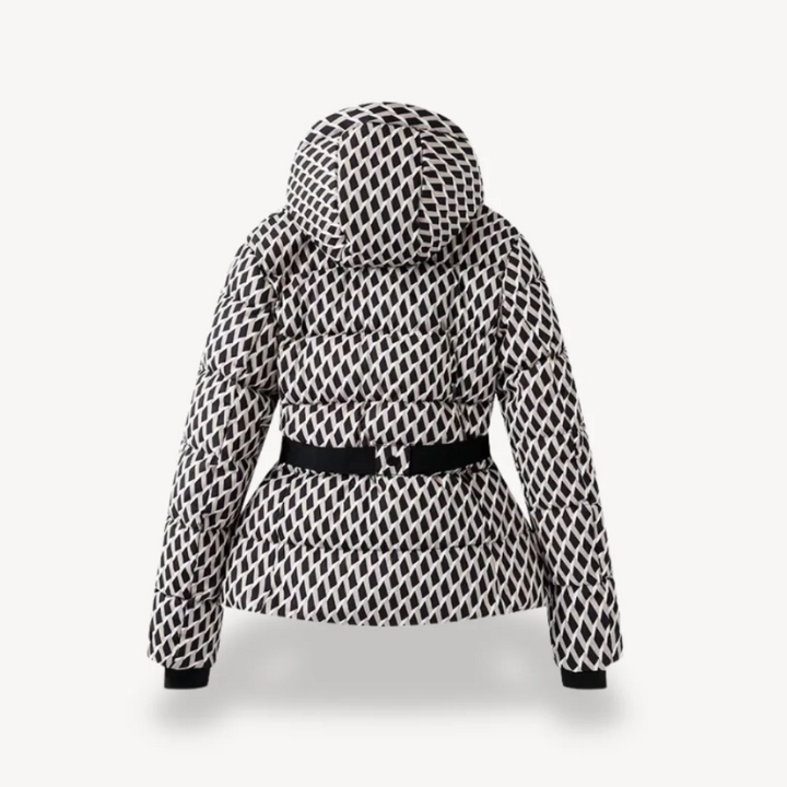 Women's Puffer Jacket - Belted, Water-Resistant Insulated Winter Coat