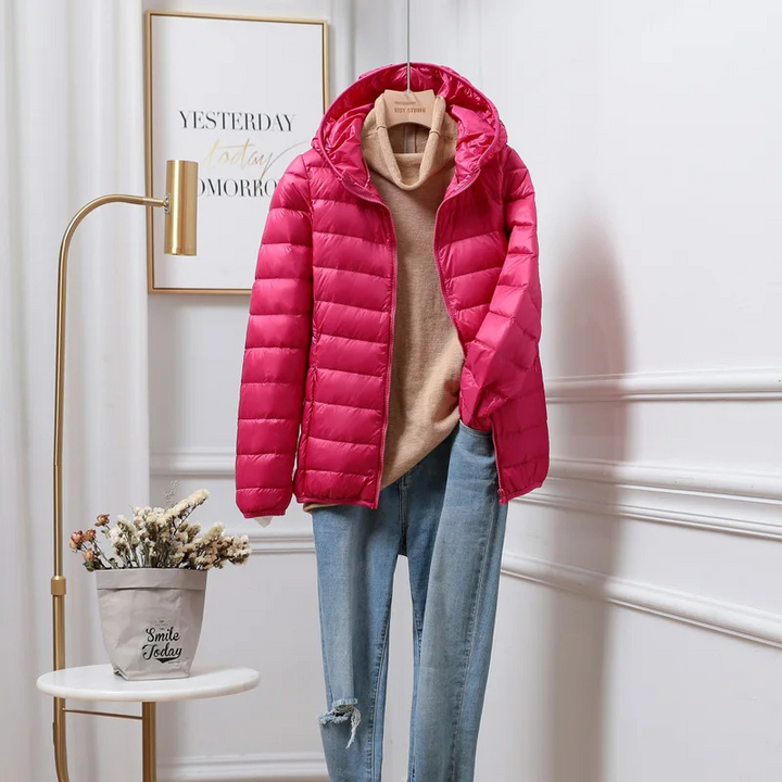 Women's Puffer Jacket Hooded Winter Coat 2
