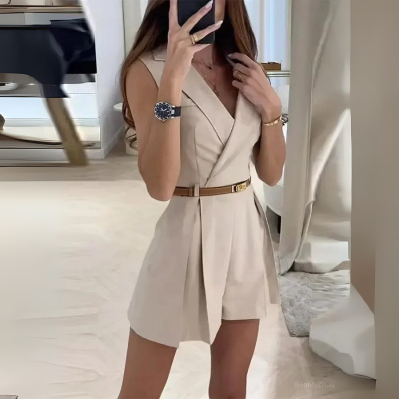 Women's Short Jumpsuit - Casual Summer Romper Playsuit 0