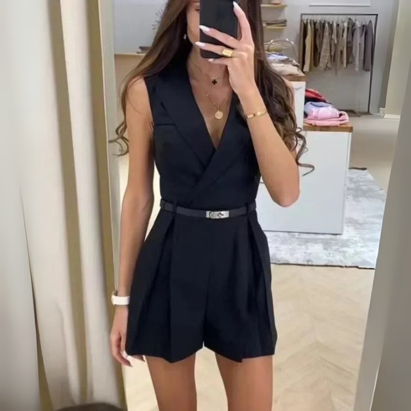 Women's Short Jumpsuit - Casual Summer Romper Playsuit 1