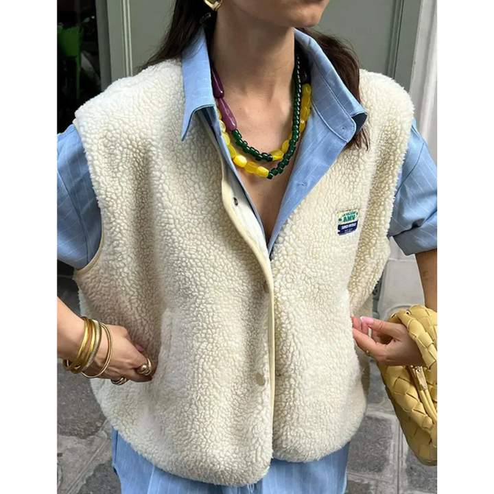 Women's Sleeveless Fleece Vest - Casual Layering Style 5