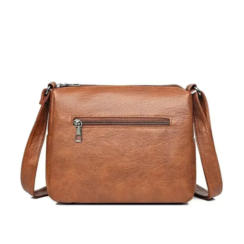 Women's Vintage Leather Shoulder Bag - 'Love' Crossbody