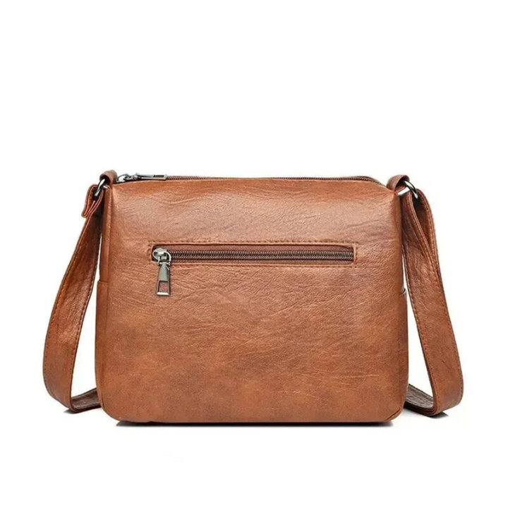 Women's Vintage Leather Shoulder Bag - 'Love' Crossbody