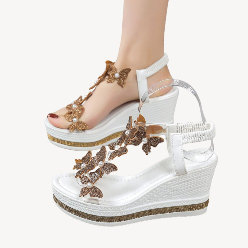 Women's Wedge Summer Sandals with Floral Accents for Style 3
