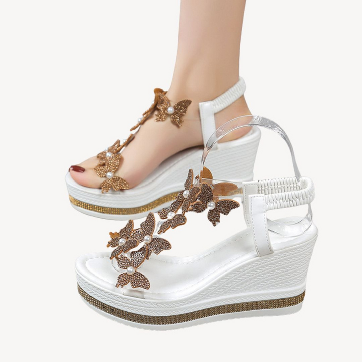 Women's Wedge Summer Sandals with Floral Accents for Style 3