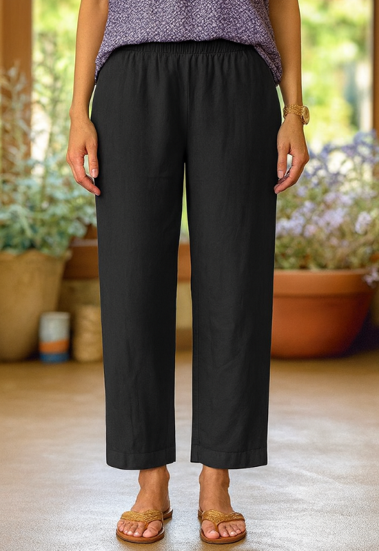Women's Wide Leg Linen Trousers