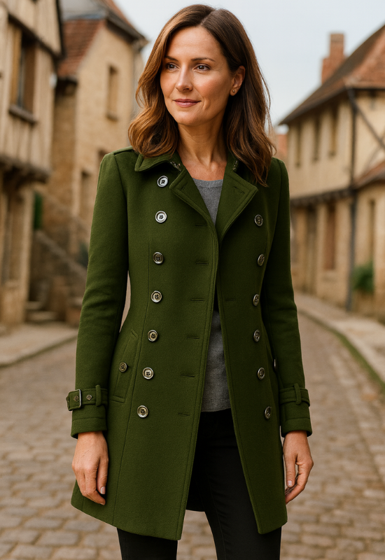 Women's Winter Wool Peacoat Jacket - Elegant, Stylish & Double-Breasted Design