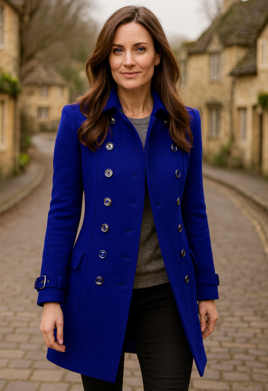 Women's Winter Wool Peacoat Jacket - Elegant, Stylish & Double-Breasted Design