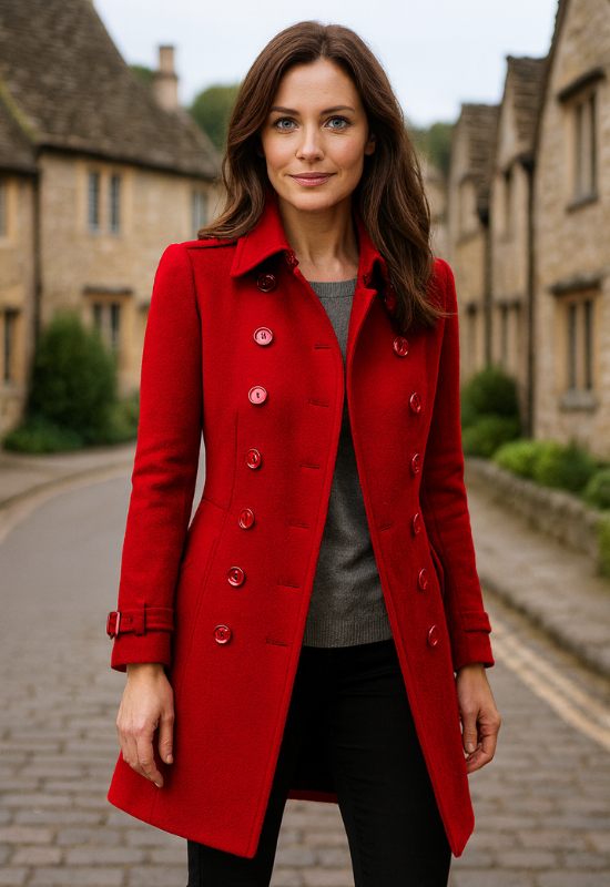 Women's Winter Wool Peacoat Jacket - Elegant, Stylish & Double-Breasted Design