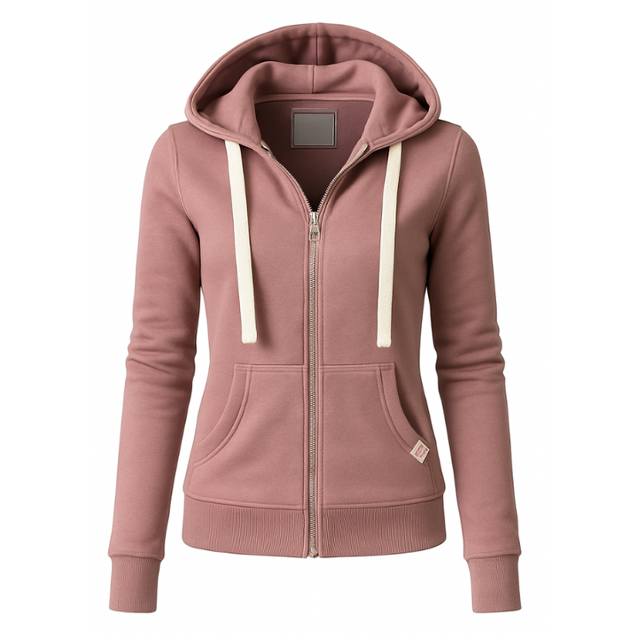 Women's Zip-Up Hoodie with Kangaroo Pockets