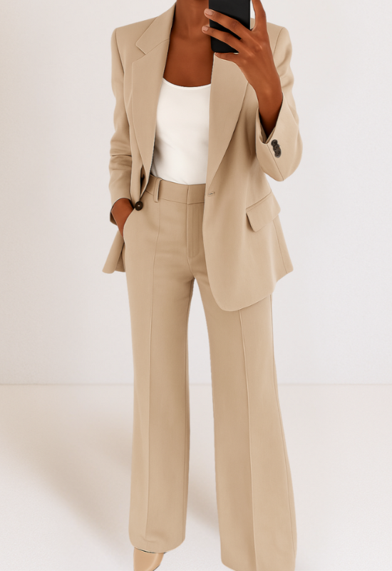 Womens Pantsuit Set - Blazer and Trousers Formal Business Wear
