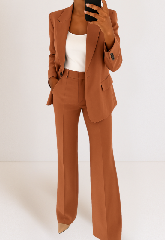 Womens Pantsuit Set - Blazer and Trousers Formal Business Wear