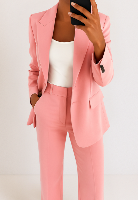 Womens Pantsuit Set - Blazer and Trousers Formal Business Wear