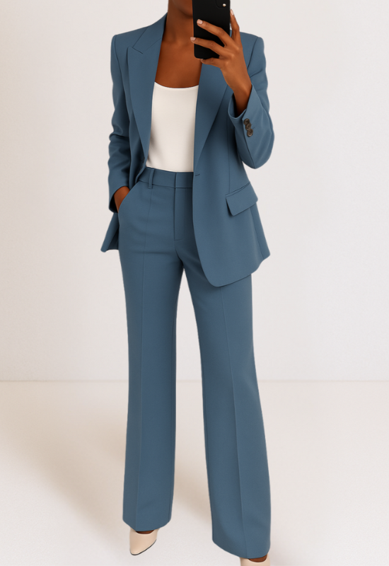 Womens Pantsuit Set - Blazer and Trousers Formal Business Wear