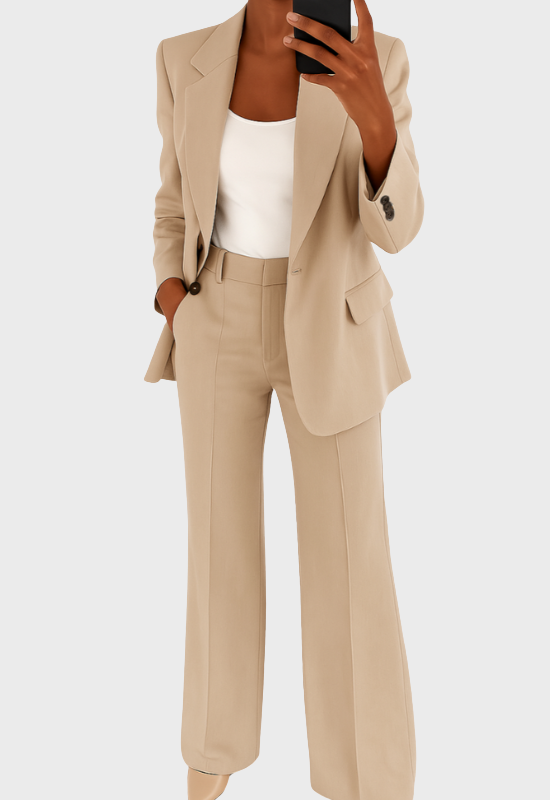 Womens Pantsuit Set - Blazer and Trousers Formal Business Wear