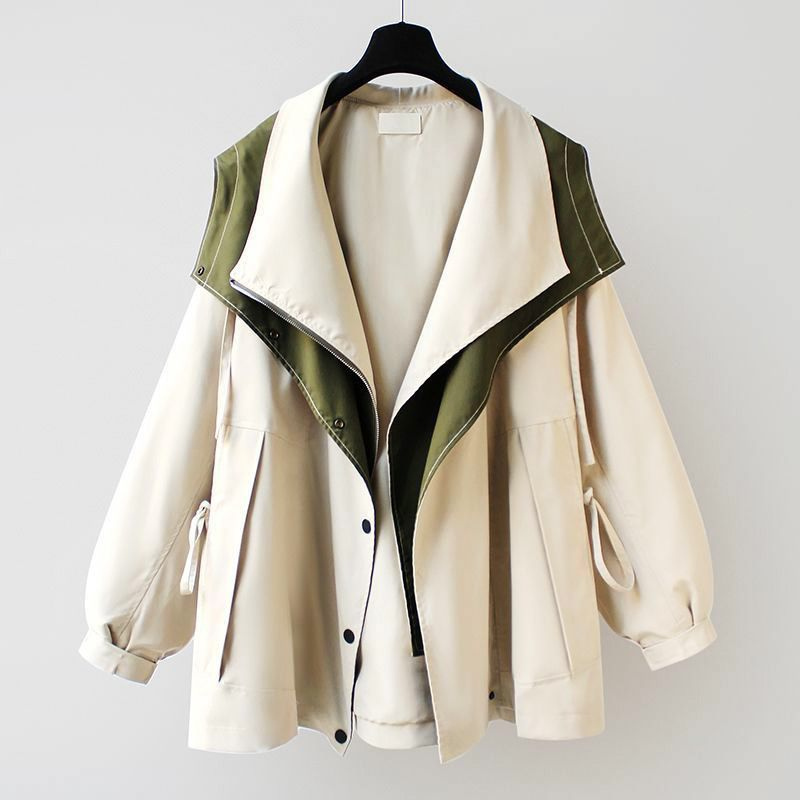 Women’s Two-Tone Asymmetrical Jacket – Stylish Layering Outerwear