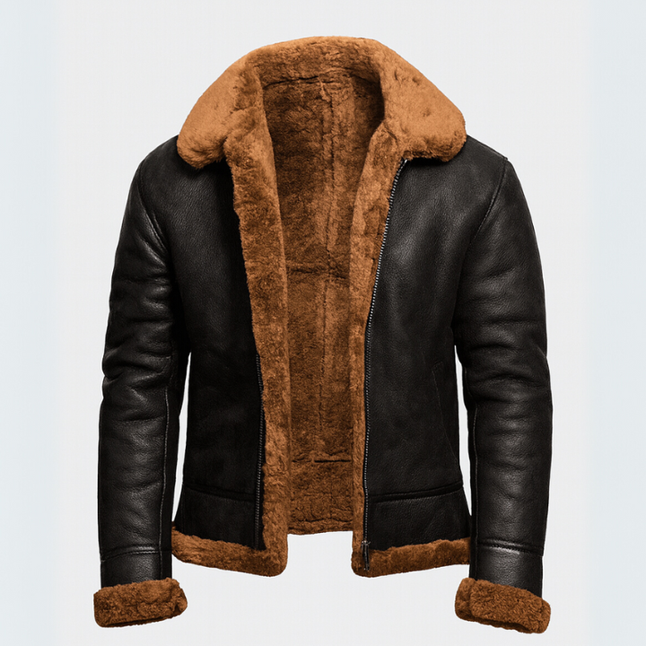 Men's Leather Jacket – Shearling Lined Winter Style